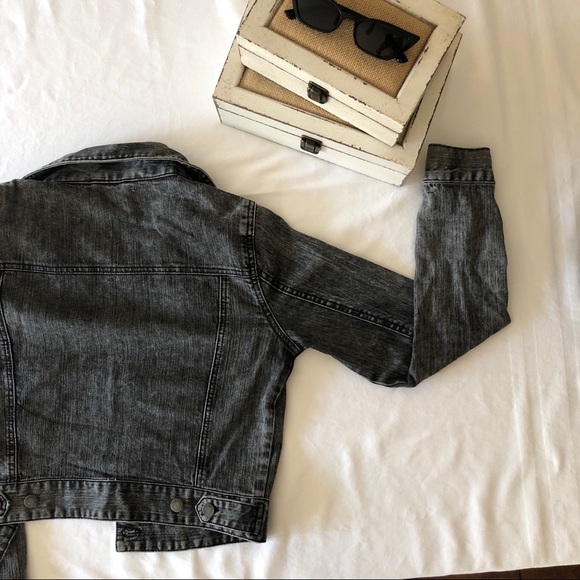 F21 LIFE IN PROGRESS GREY DENIM JACKET - Picture 2 of 4